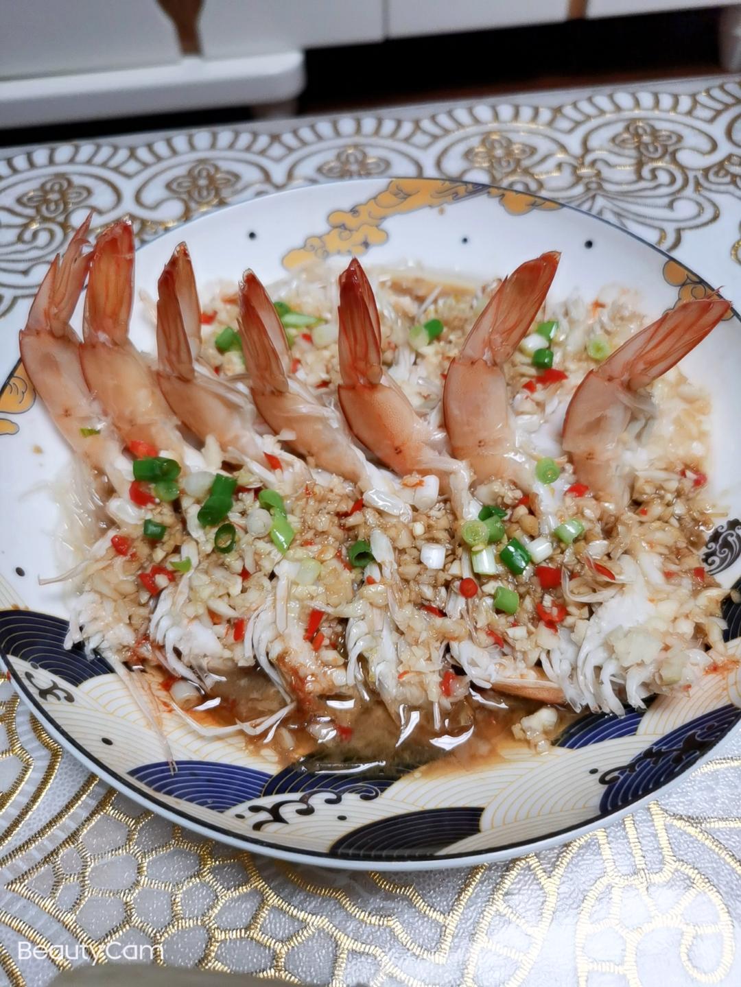 蒜蓉蒸虾