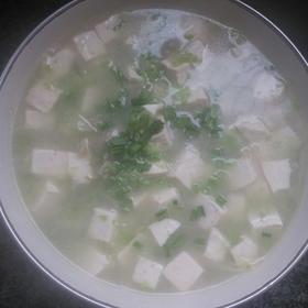 白菜肉沫豆腐汤