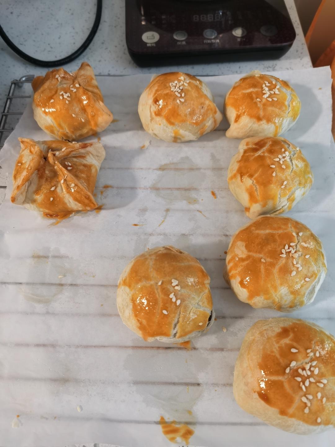 超简单 免揉 酥掉渣的蛋黄酥(超详细附全程视频)不破酥『万能酥皮』