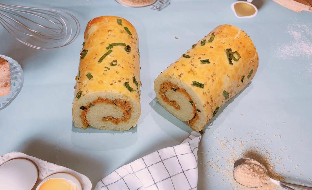 回忆的味道---肉松面包卷