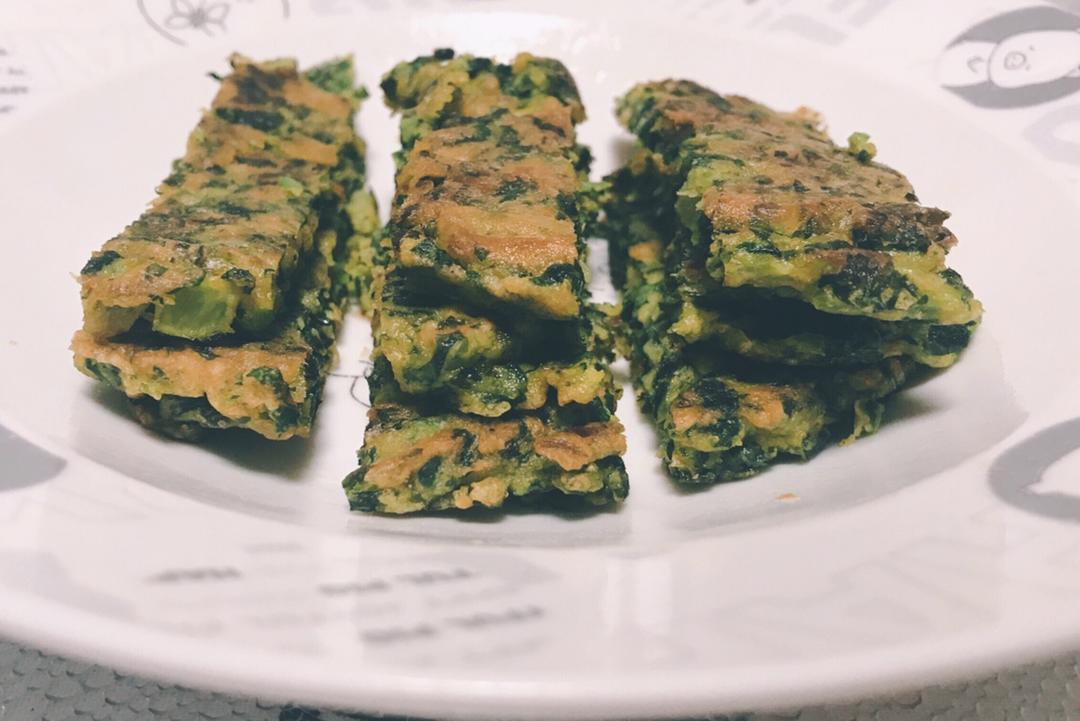 孕妇营养餐:小白菜鸡蛋饼