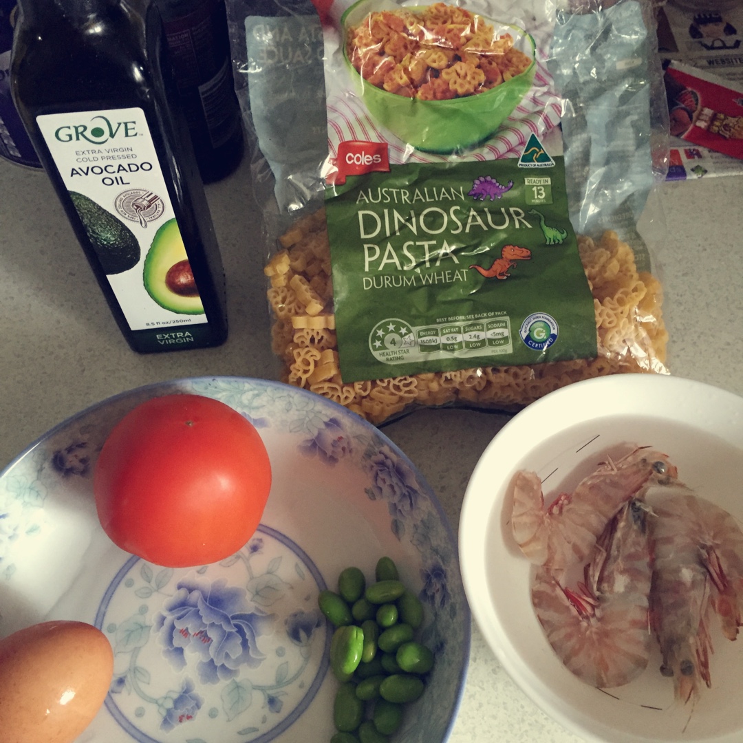 宝宝辅食～番茄鸡蛋芦笋意大利面