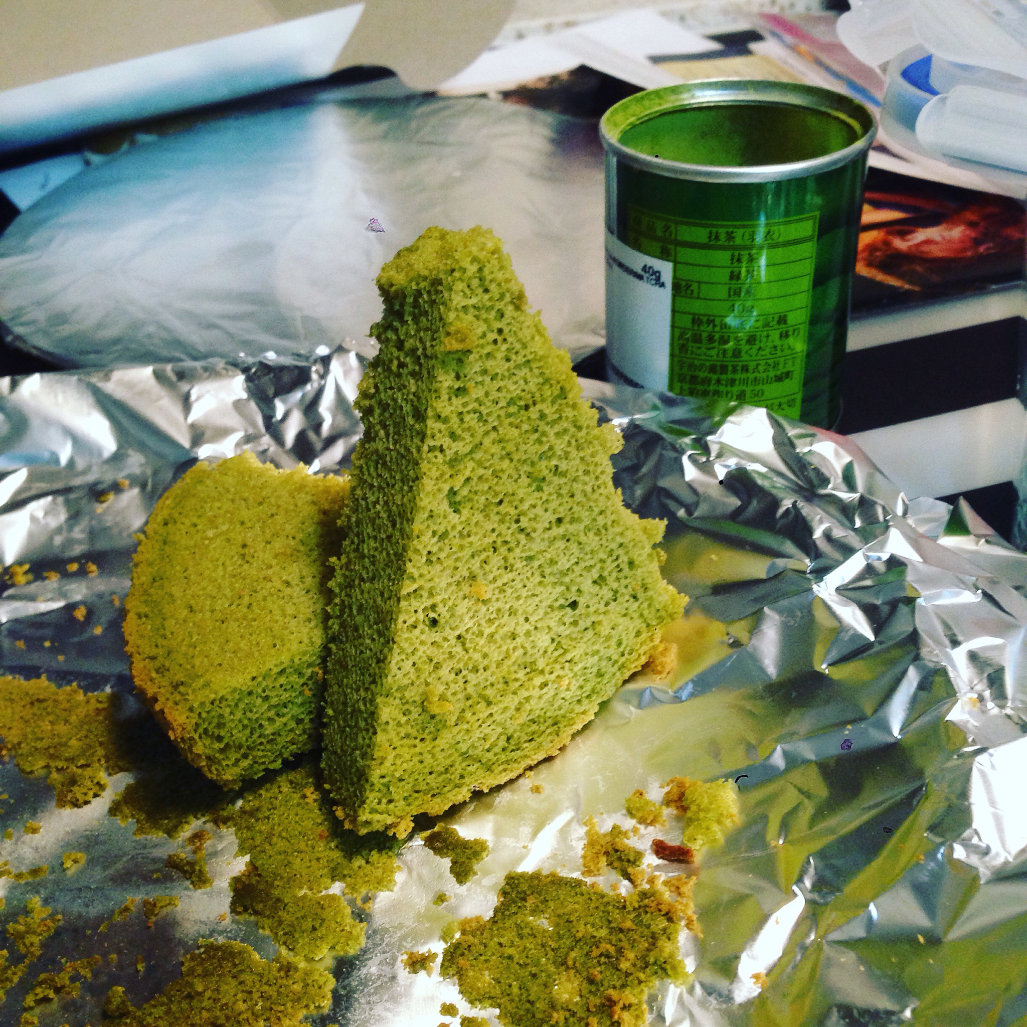 六寸抹茶戚风蛋糕