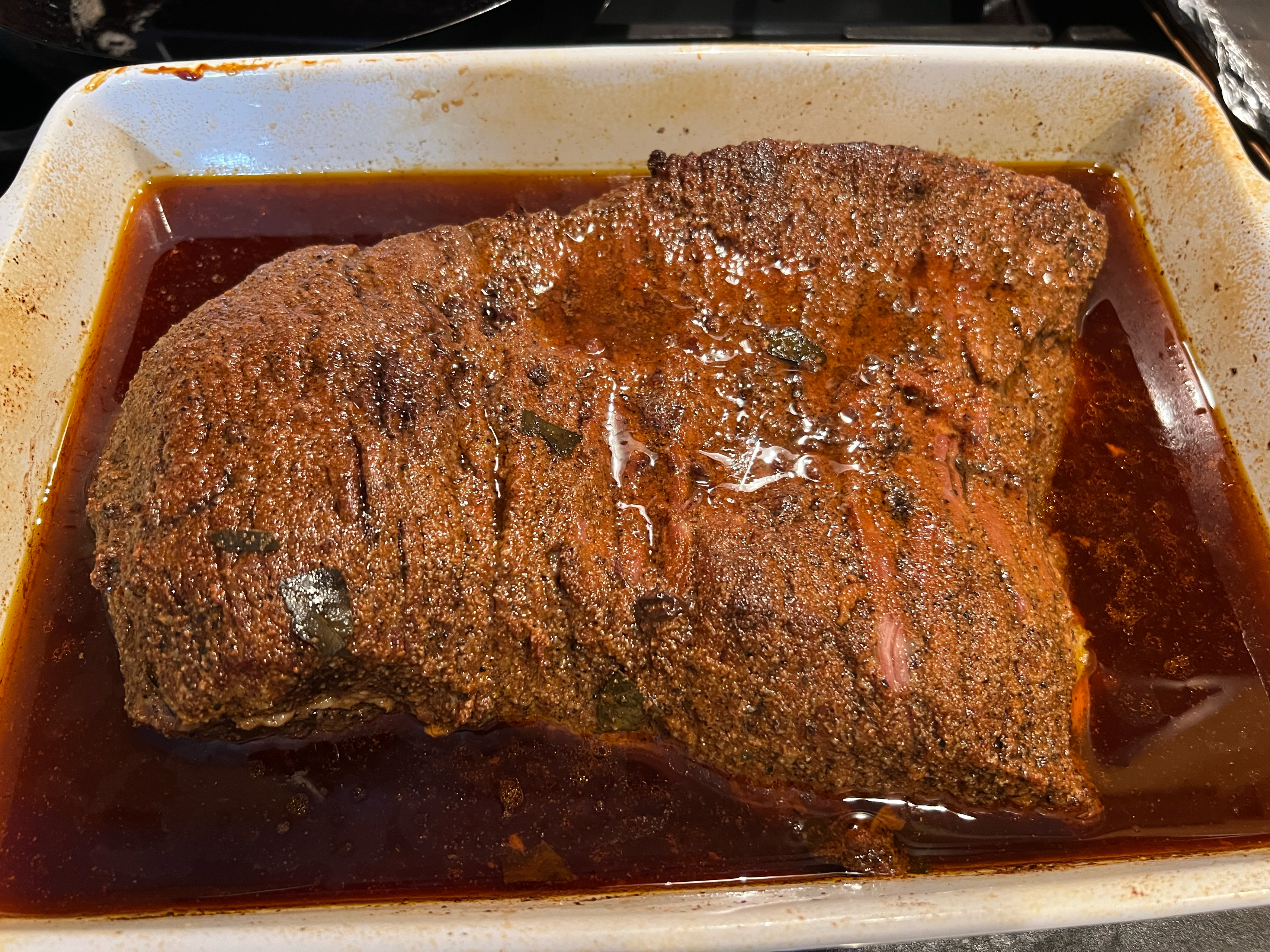 德州烤牛胸Texas Oven Roasted Beef Brisket的做法 步骤2