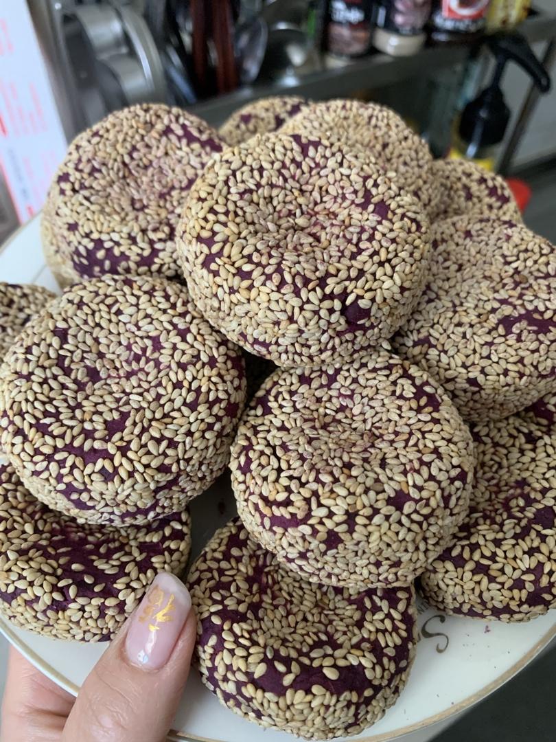 紫薯芝香糯米饼