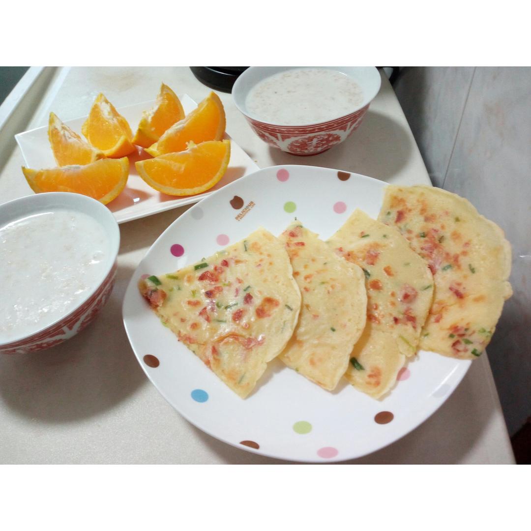 培根香葱鸡蛋饼