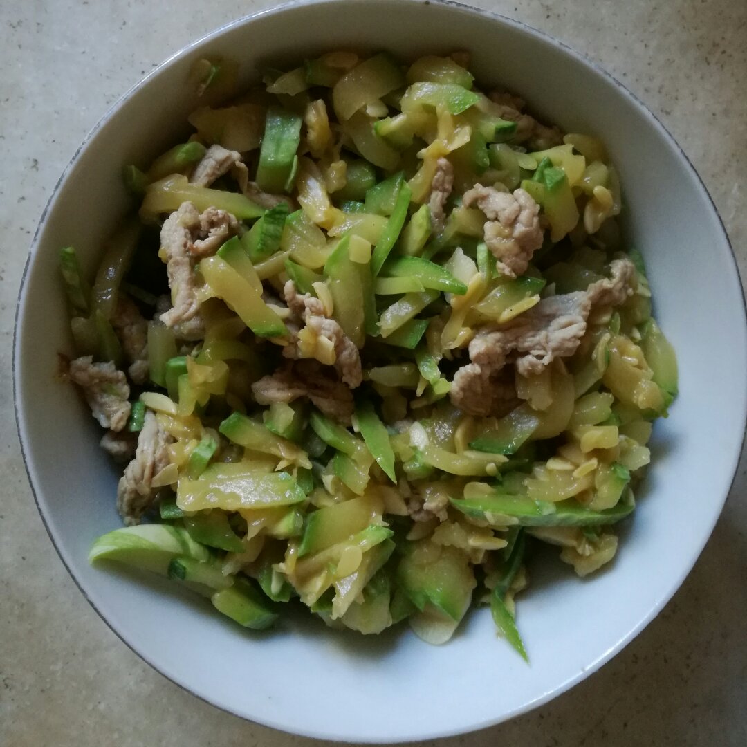 湖南妹纸的南瓜丝炒肉