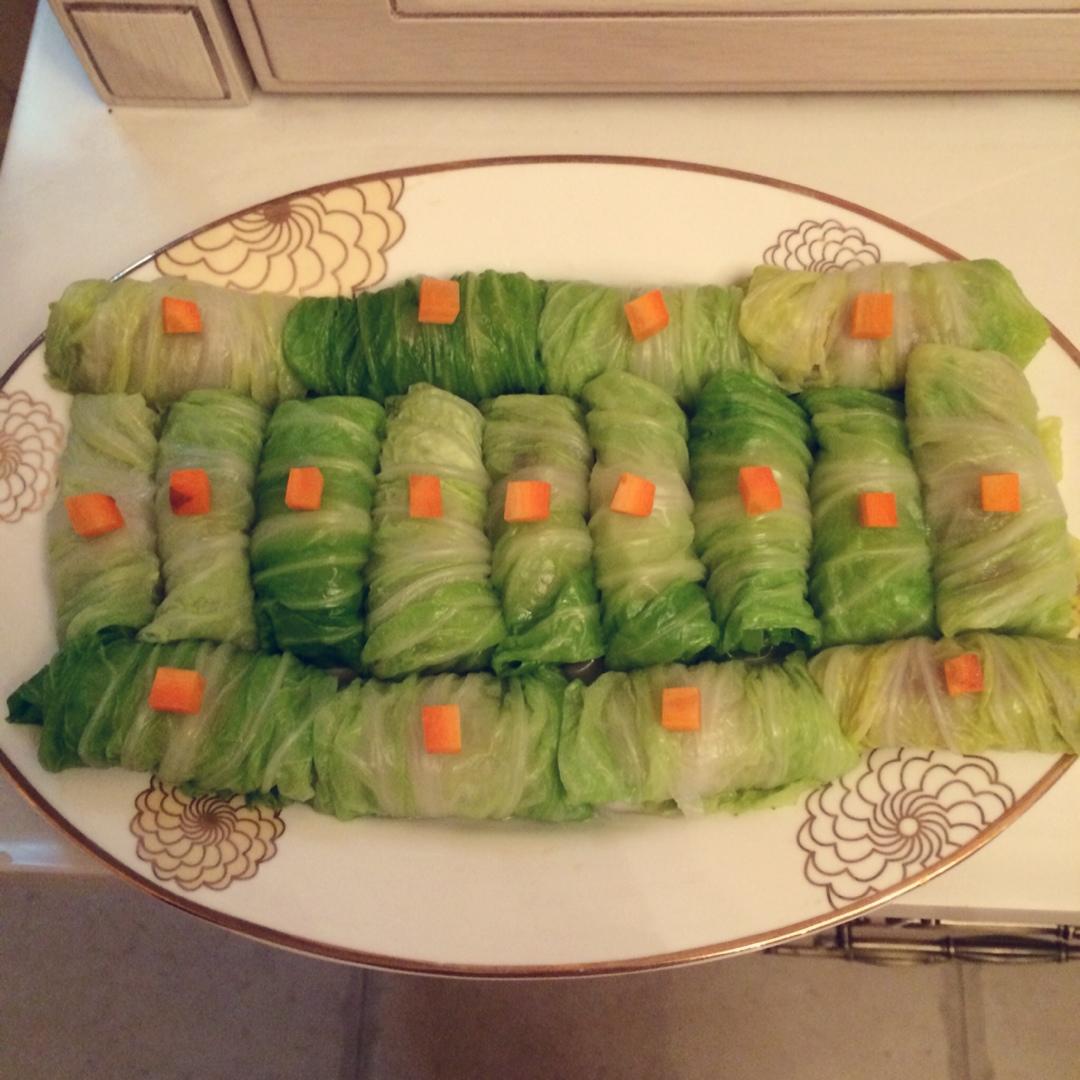 白菜肉糜卷