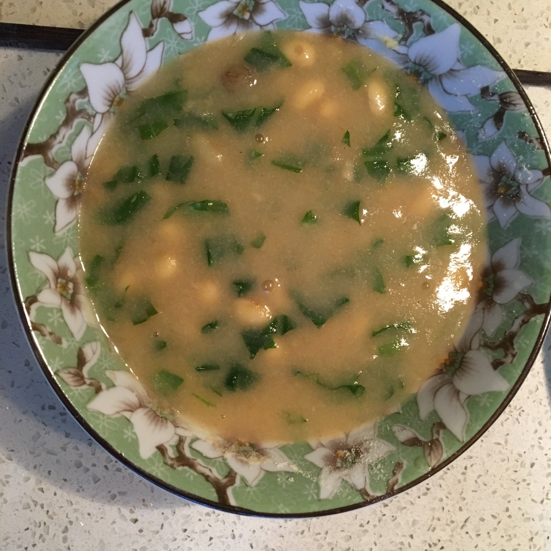 云天秋水88做的董太的私房菜生菜玉米面糊糊