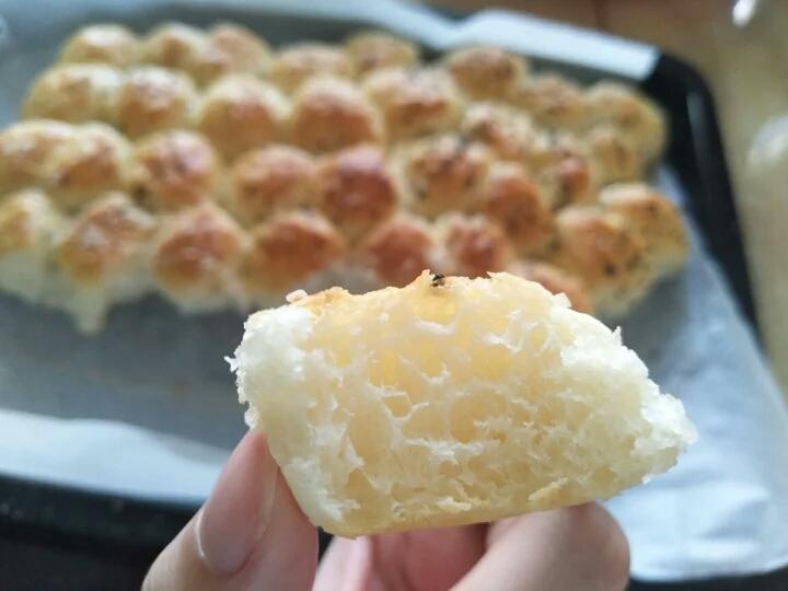 【气泡面包】油管爆火bubble bread，免揉，软得会拉丝！