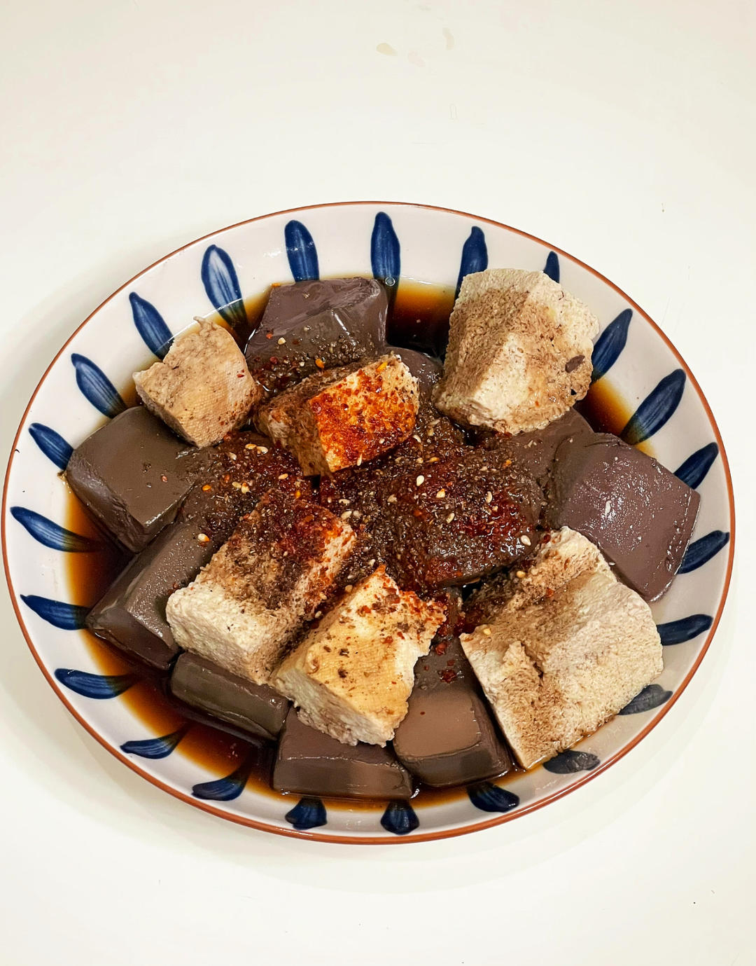 懒人菜｜油泼鸭血豆腐