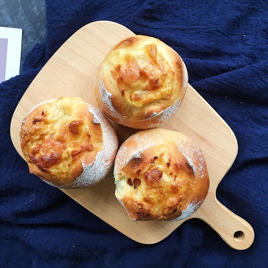 全麦芝士熔岩面包