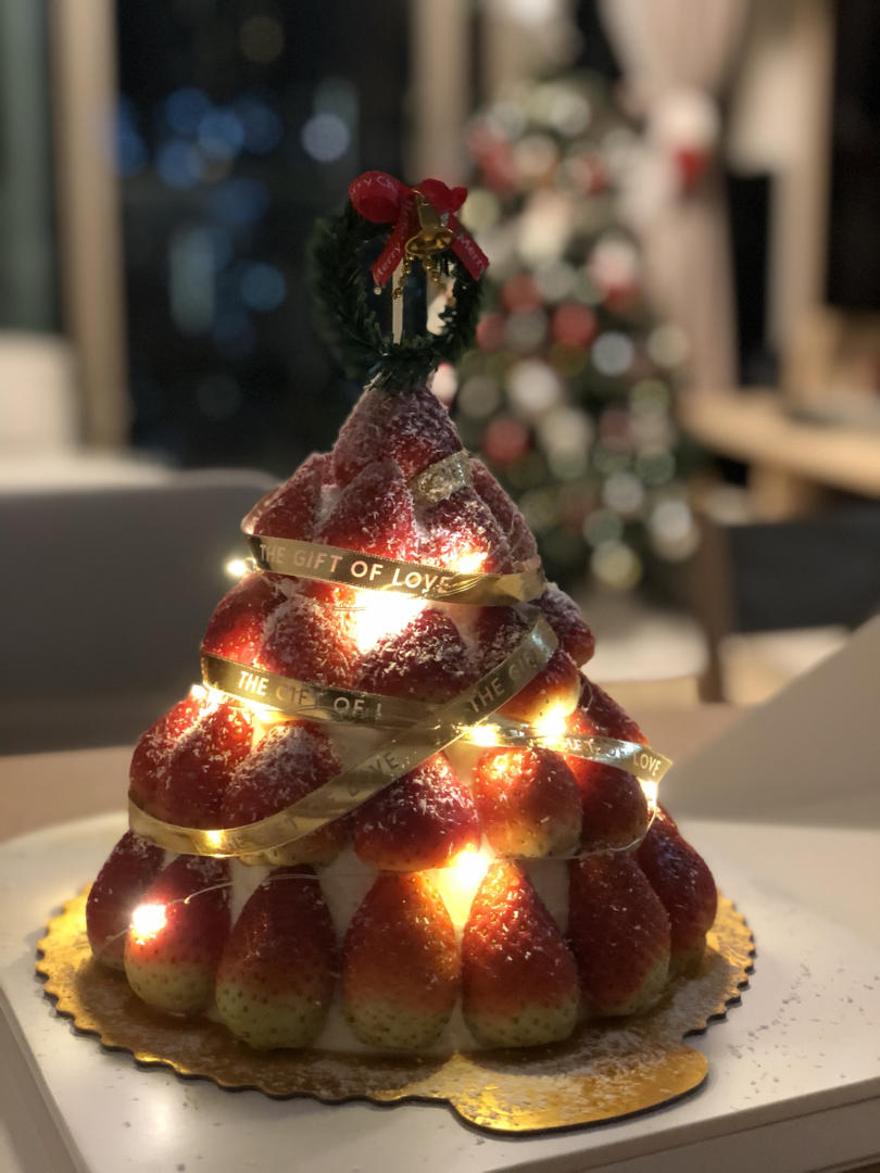 【圣诞节草莓蛋糕塔图片】tungkristyyy_下厨房