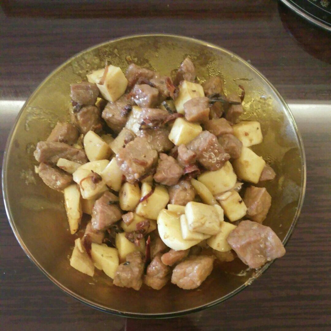 杏鲍菇炒牛肉粒