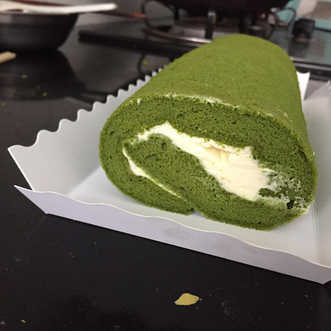 抹茶蜜豆蛋糕卷