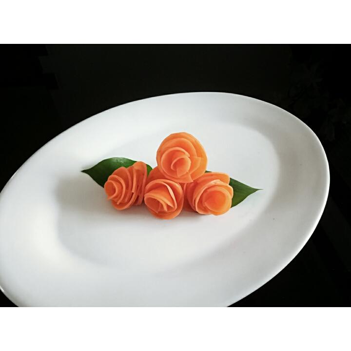 往日随风做的胡萝卜玫瑰花创意小盘饰の二