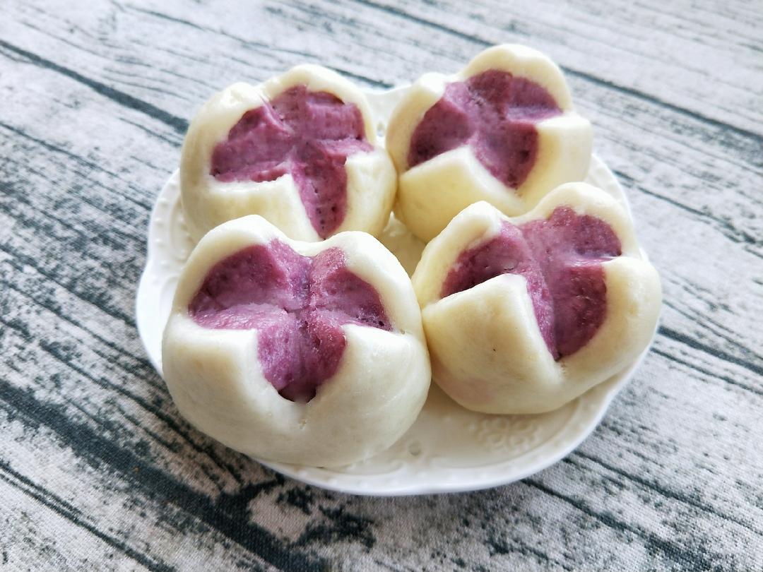 紫薯开花馒头(笑口常开)