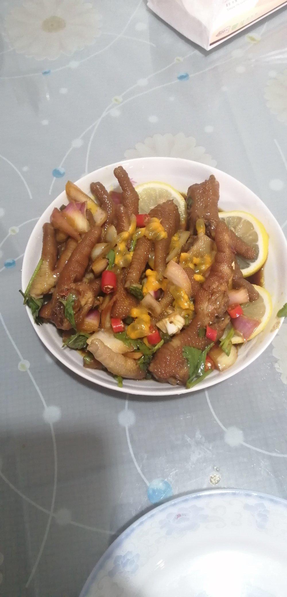 🍋柠檬百香果🌶️酸辣网红鸡爪