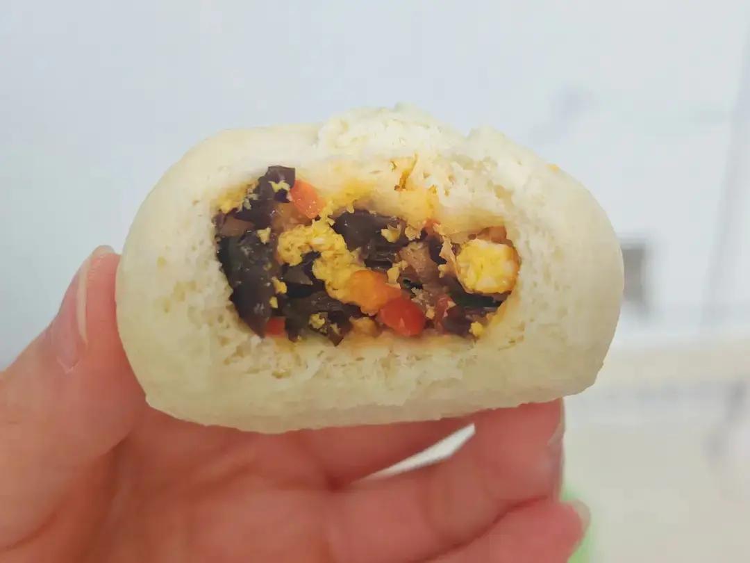 ♨️包子好吃的密码💯给肉都不换的胡萝卜木耳鸡蛋素馅包子