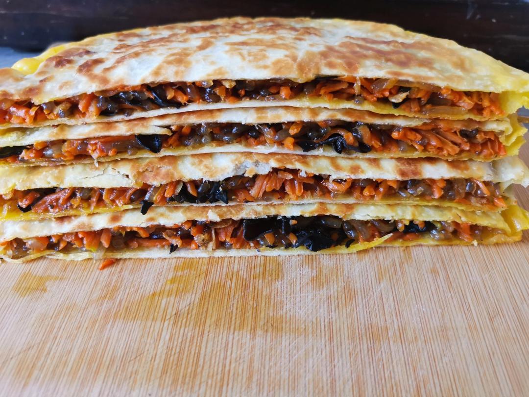 超柔软发面胡萝卜鸡蛋馅饼（凉了也不硬）