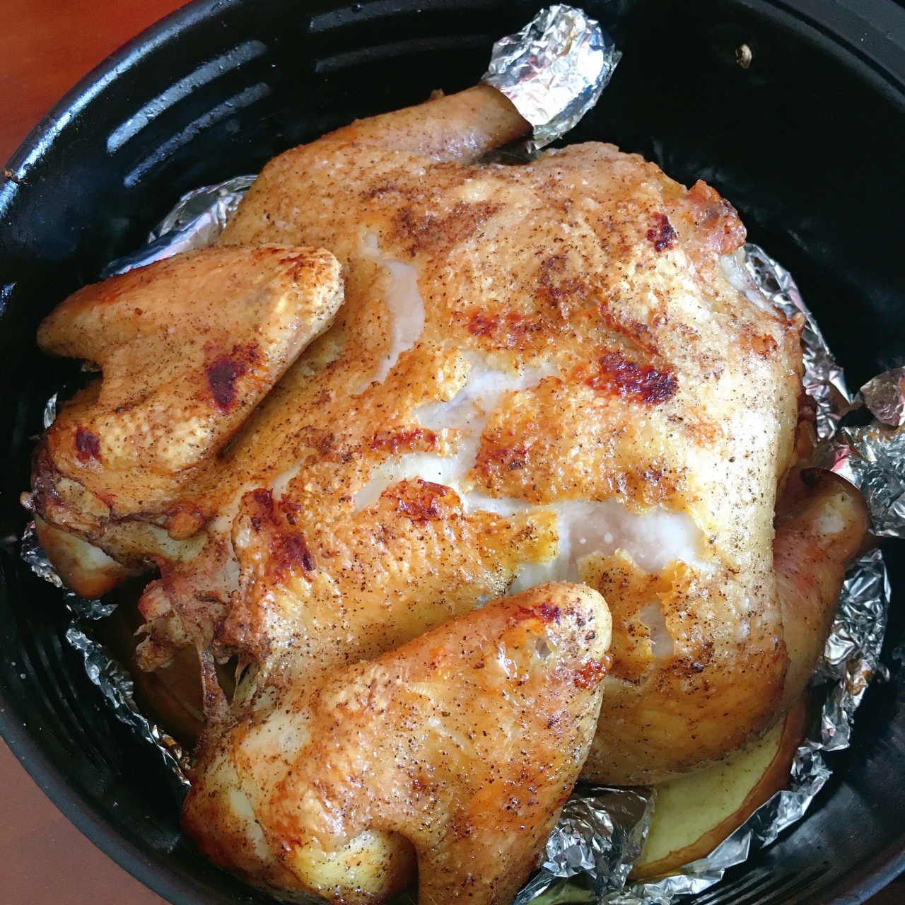 脆皮苹果🍎烤鸡（空气炸锅版）的做法