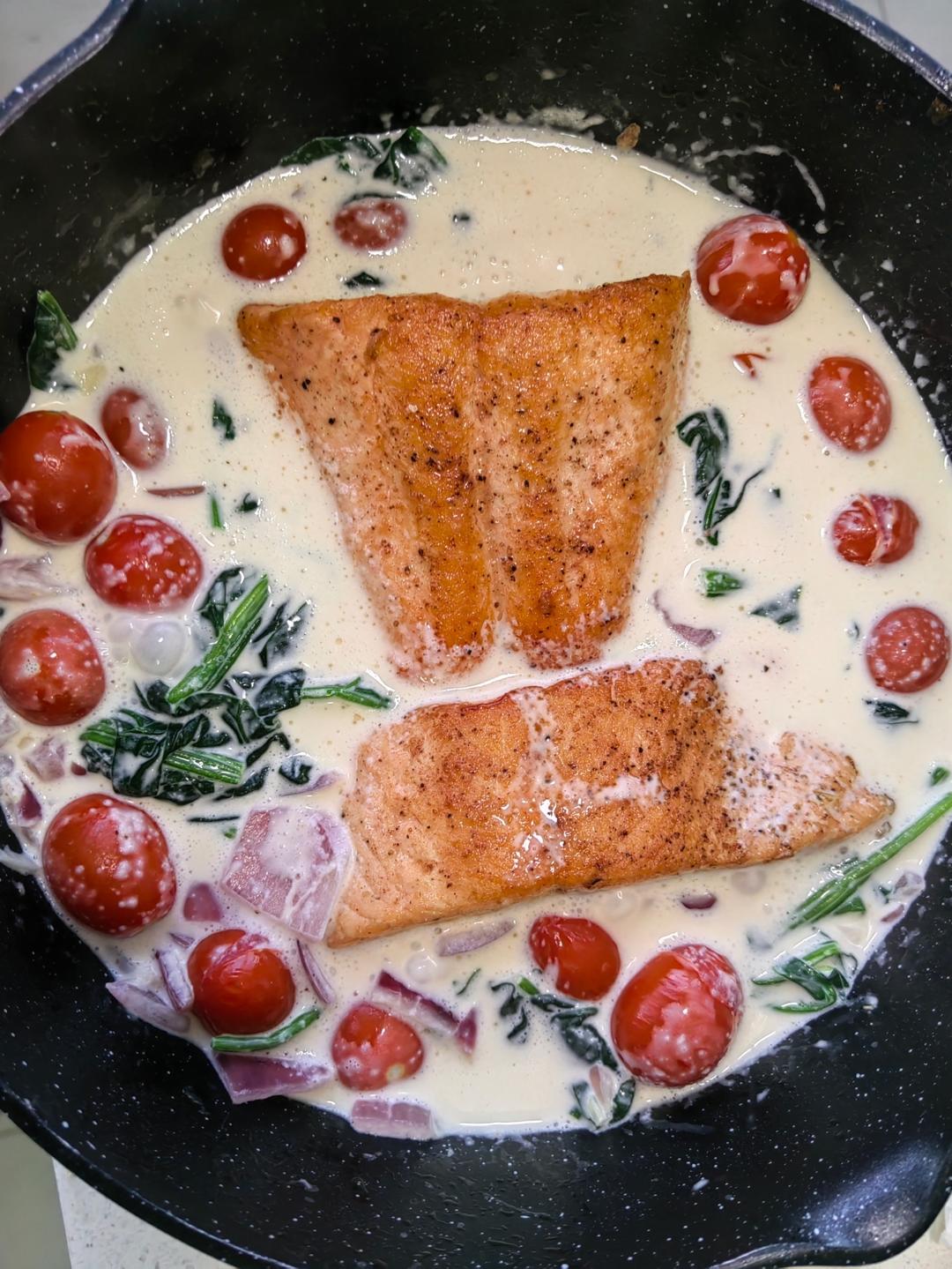 ［三文鱼创新吃法］托斯卡纳三文鱼 Tuscan Salmon