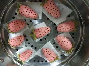 可爱到爆表的草莓馒头的做法 步骤10