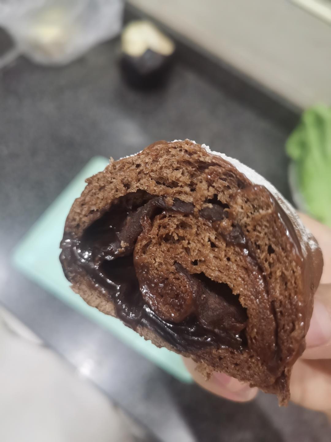 超级好吃简单好做的可可麻薯软欧面包