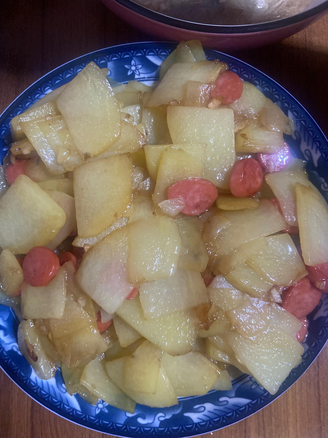 土豆片炒火腿肠