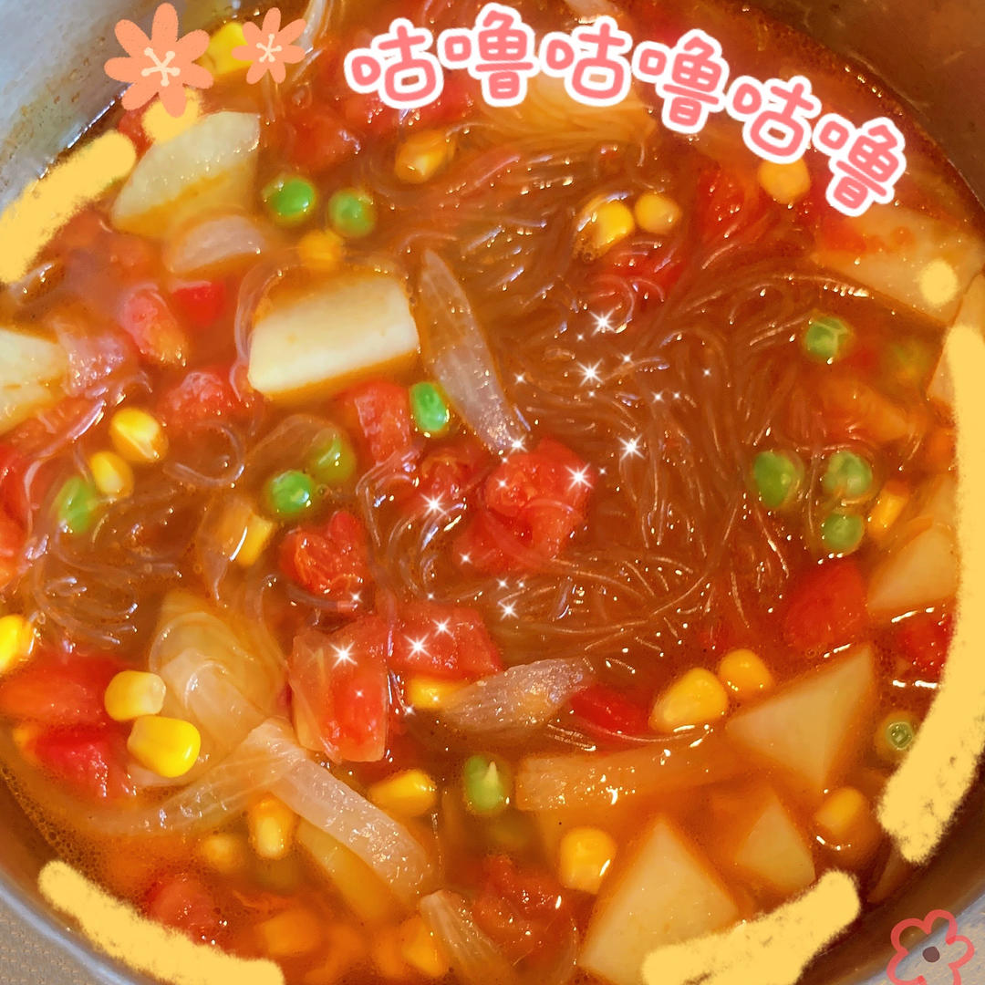 无敌鲜美❗️减脂番茄虾仁粉丝汤❗️低卡饱腹❗️