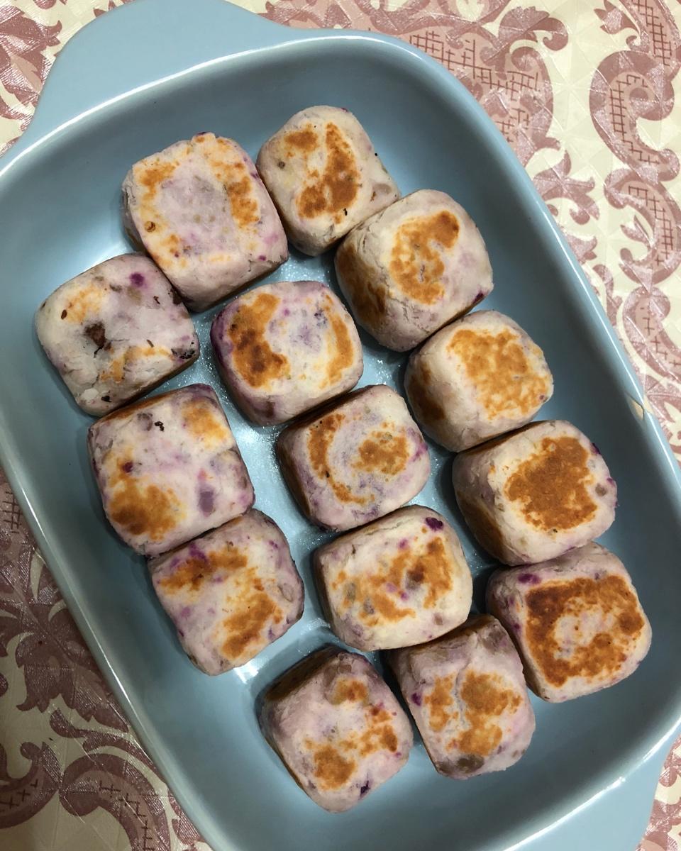 减脂期主食 红豆山药糕 无糖低油