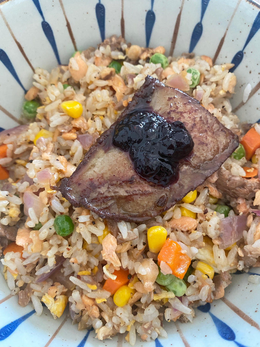 低脂三文鱼炒饭