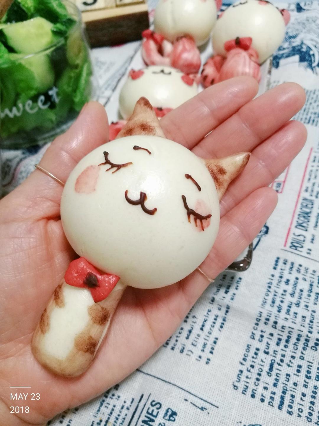 13523083499做的卡通馒头(小猫)