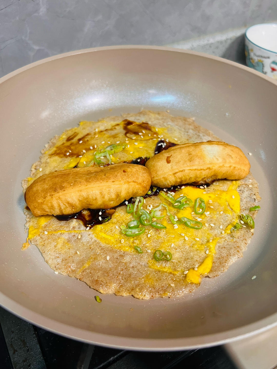 家庭平底锅版煎饼果子