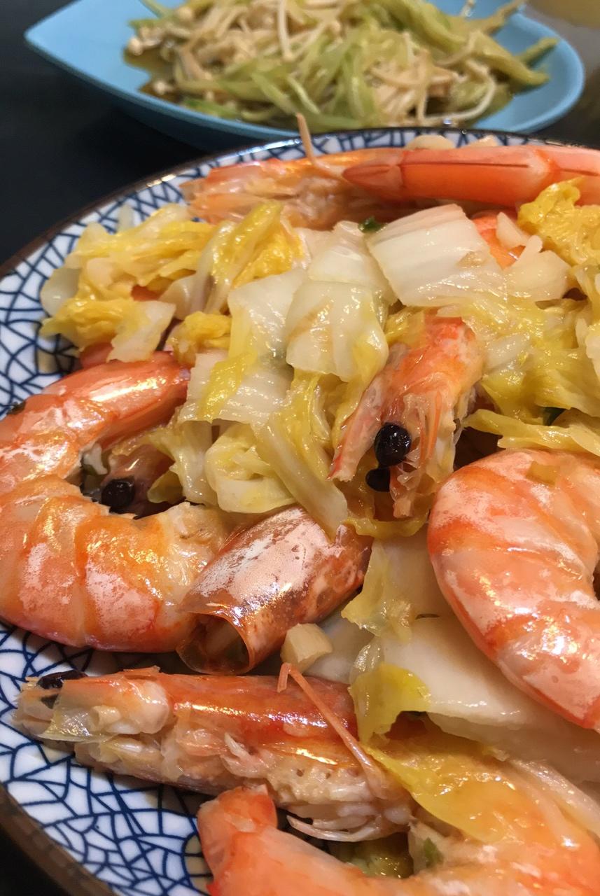 卷_x做的大虾炒白菜