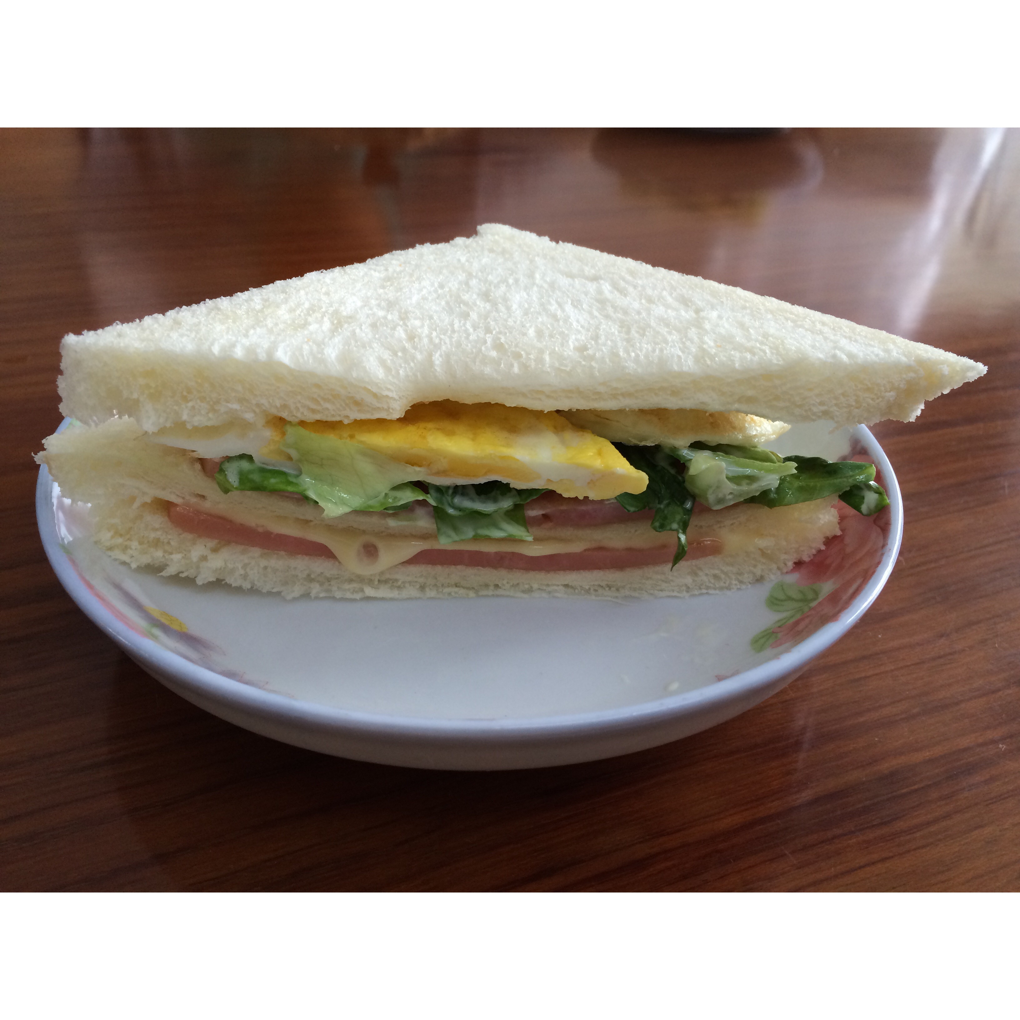 火腿芝士蛋三文治