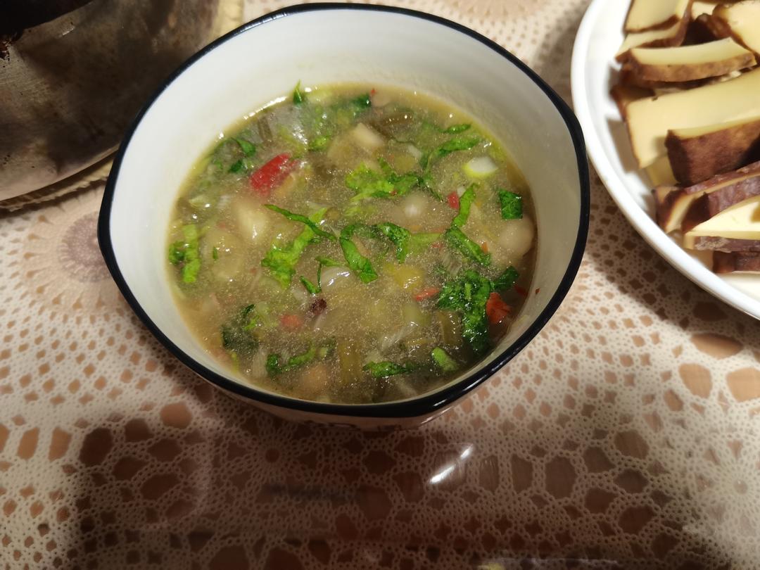 酸豆角米豆腐汤 妈妈的味道