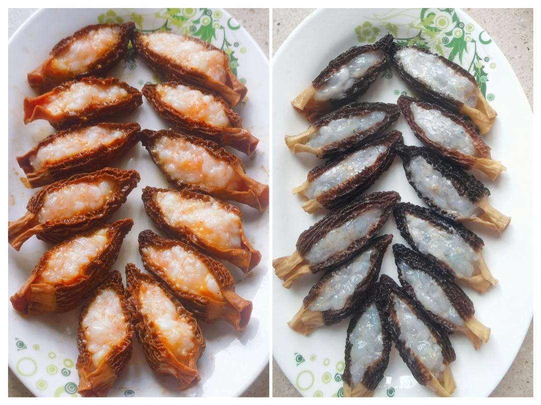 羊肚菌酿虾滑