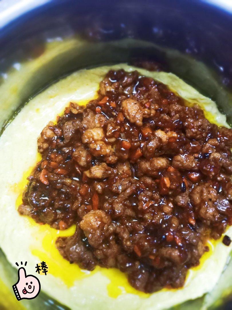 嫩滑无比的肉沫鸡蛋羹