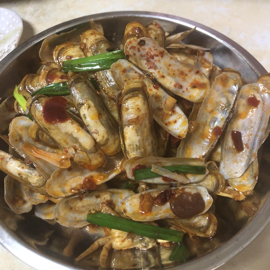 蒜香辣炒蛏子