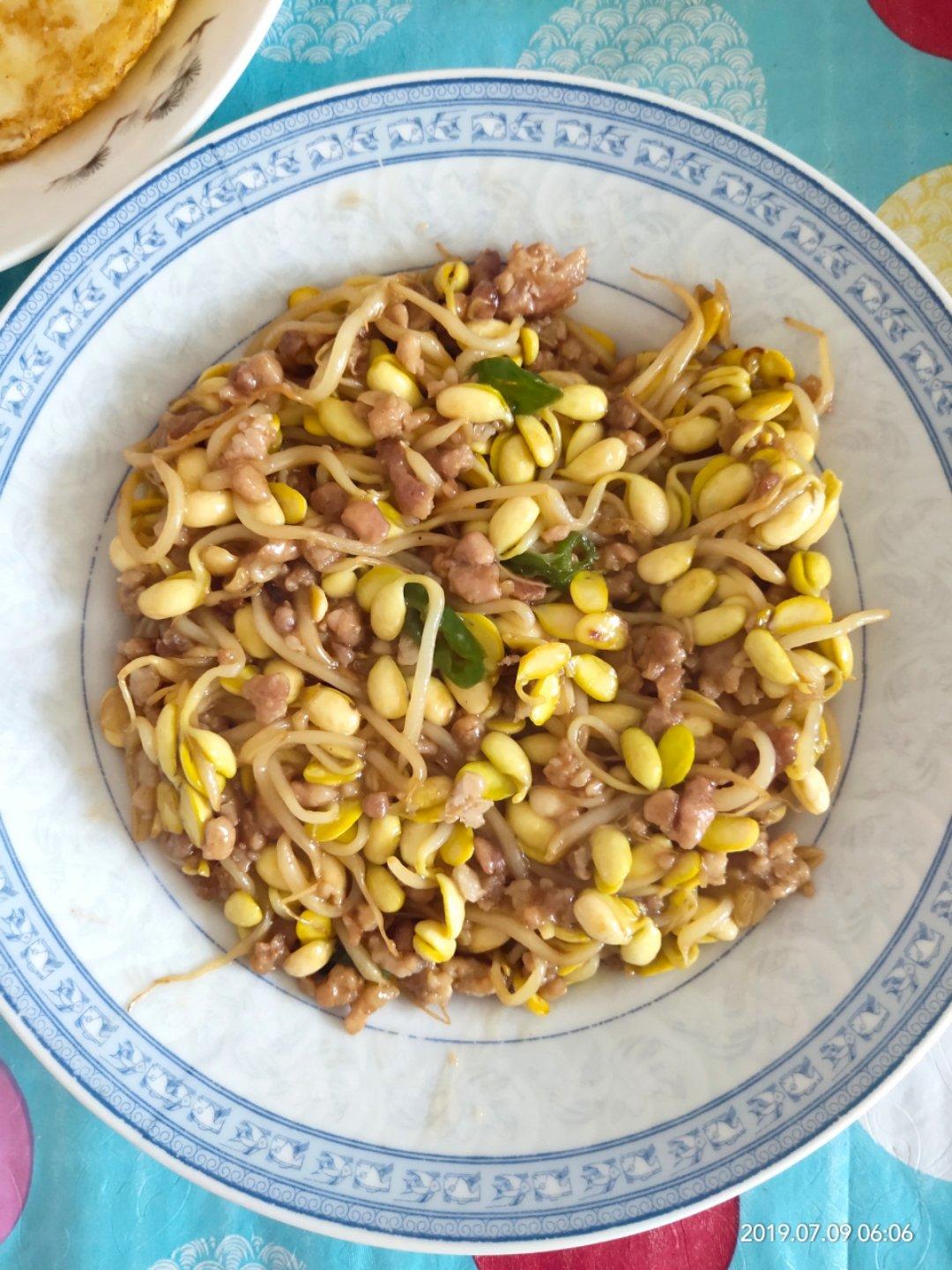 肉末粉丝黄豆芽