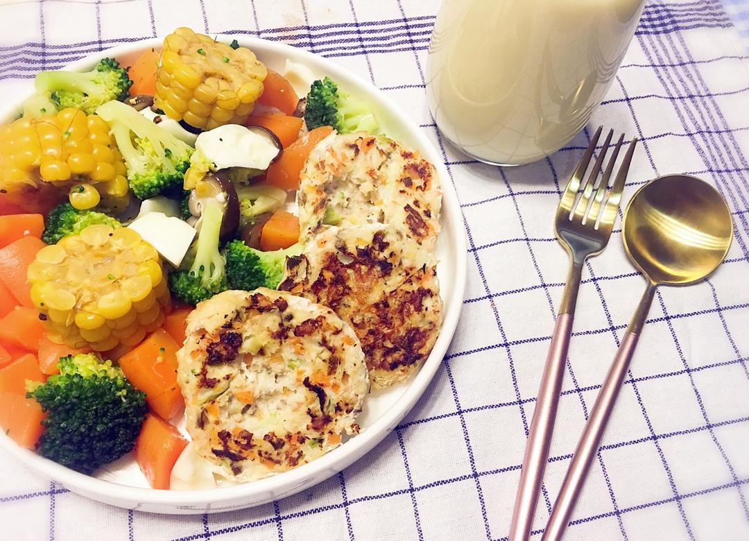 高蛋白减肥鸡肉饼