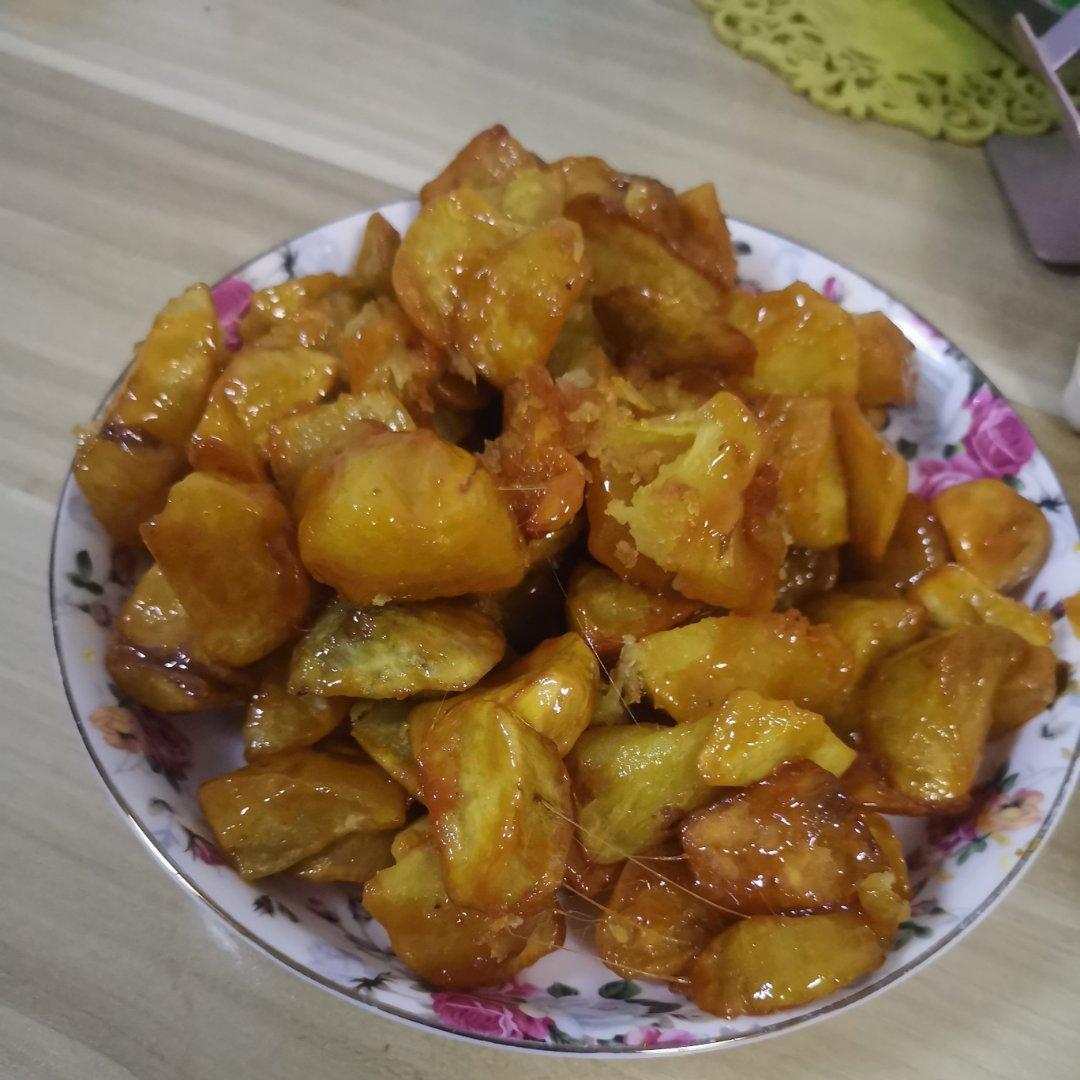 一次成功的拔丝红薯（附炒糖细节、拉丝视频）