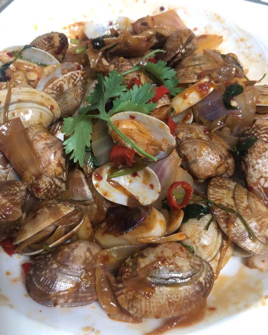 姜葱炒花甲∣深夜解馋好吃不胖