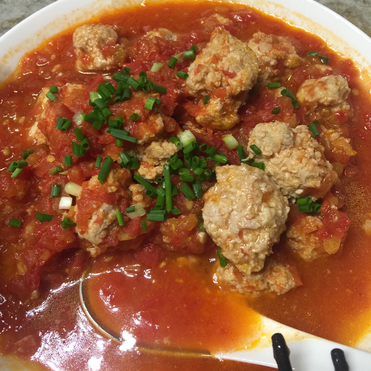 香浓番茄炖丸子