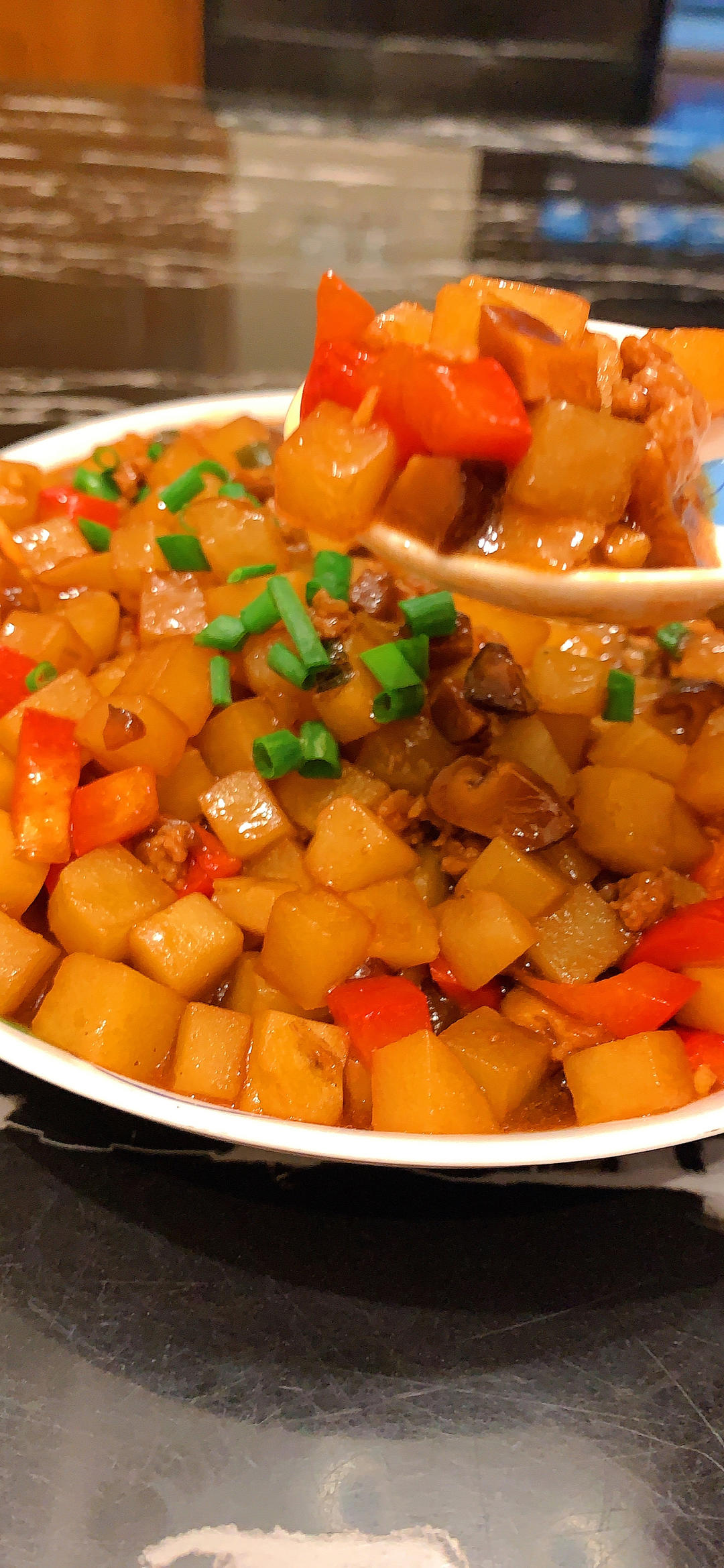 ㊙️香菇土豆肉沫拌饭❗️比外卖还好吃