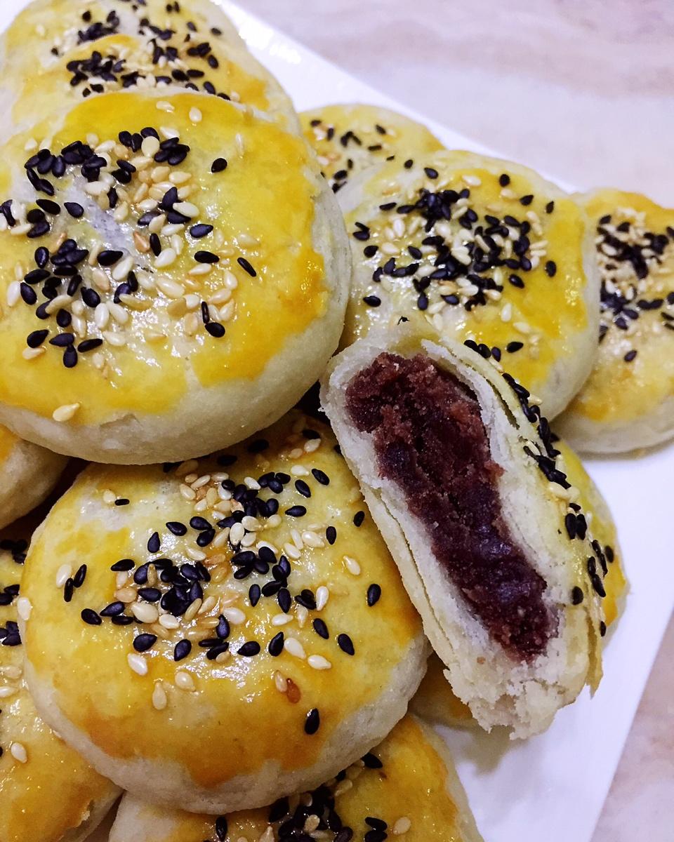 红豆酥饼（附油酥不测漏的办法）