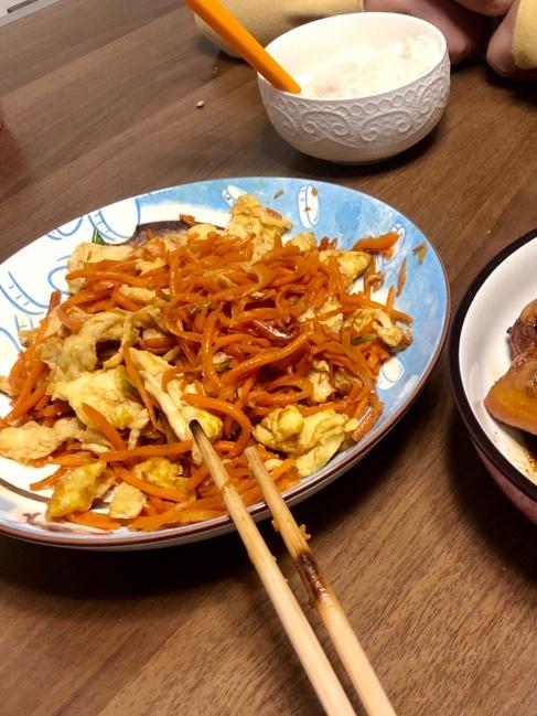 鸡蛋炒胡萝卜丝