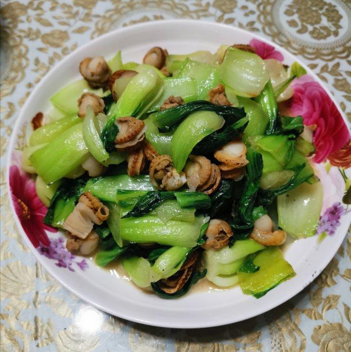 扇贝肉炒油菜