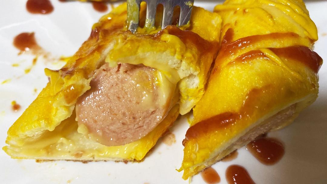 还没来得及拍照就被偷了一根黄金热狗卷！的做法